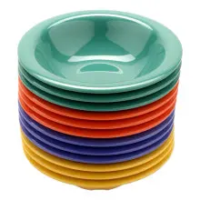 G.E.T - Diamond Mardi Gras 12 oz Mixed Colors Rim Bowl (24 Per Case) - B-127-MIX