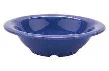 G.E.T - Diamond Mardi Gras 12 oz Peacock Blue Rim Bowl (24 Per Case) - B-127-PB