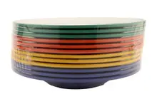 G.E.T - Diamond Mardi Gras 16 oz Mixed Colors Wide Rim Bowl (12 Per Case) - B-1611-MIX