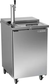 Beverage-Air - 24" Stainless Steel Mobile Kegerator w/ Club Top - BM23HC-C-S
