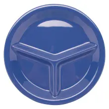 G.E.T - Diamond Mardi Gras 10.25" 3-Compartment Peacock Blue Plate (12 Per Case) - CP-10-PB