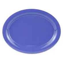 G.E.T - Diamond Mardi Gras 13.5" x 10.25" Peacock Blue Oval Platter (12 Per Case) - OP-135-PB