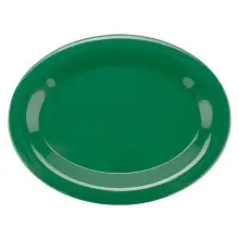 G.E.T - Diamond Mardi Gras 9.75" x 7.25" Rainforest Green Oval Platter (24 Per Case) - OP-950-FG