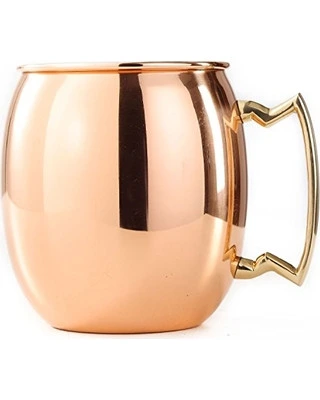 Winco - Copper Moscow Mule Mug with Brass Handle