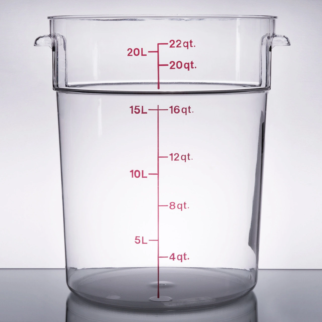 Cambro - 22QT Clear CamWear Round Container - RFSCW22135