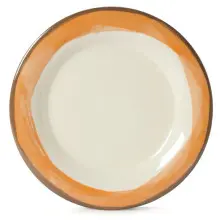 G.E.T - Kanello 10.5" Diamond Ivory Plate W/ Orange Wide Rim (12 Per Case) - WP-10-DI-KNO