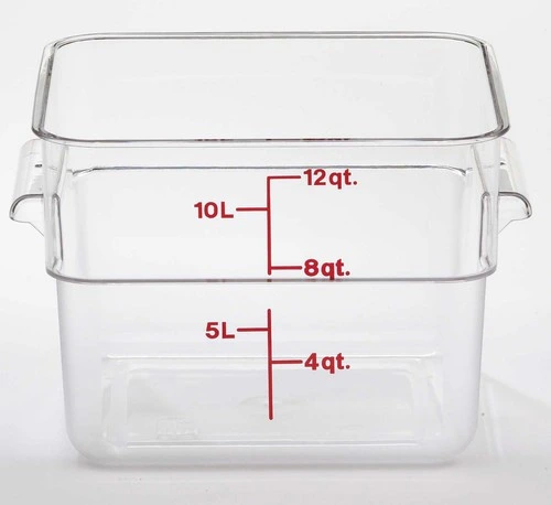 Cambro - 12QT Clear CamWear Square Container - 12SFSCW135