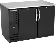 Beverage-Air - 48" Black Food Rated Back Bar w/ 2 Solid Swing Doors - BB48HC-F-B