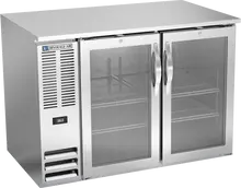 Beverage-Air - 48" Stainless Steel Food Rated Back Bar Refrigerator w/ 2 Glass Swing Doors - BB48HC-FG-S