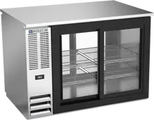 Beverage-Air - 48" Stainless Steel Pass-Thru Back Bar Refrigerator w/ 4 Sliding Glass Doors - BB48HC-GS-PT-S