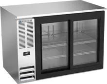Beverage-Air - 48" Stainless Steel Back Bar Refrigerator w/ 2 Sliding Glass Doors - BB48HC-GS-S