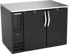 Beverage-Air - 48" Black Pass-Thru Back Bar Refrigerator w/ 4 Solid Swing Doors - BB48HC-PT-B