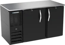 Beverage-Air - 58" Black Food Rated Back Bar Refrigerator w/ 2 Solid Swing Doors - BB58HC-F-B