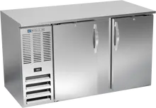 Beverage-Air - 58" Stainless Steel Food Rated Back Bar Refrigerator w/ 2 Solid Swing Doors - BB58HC-F-S