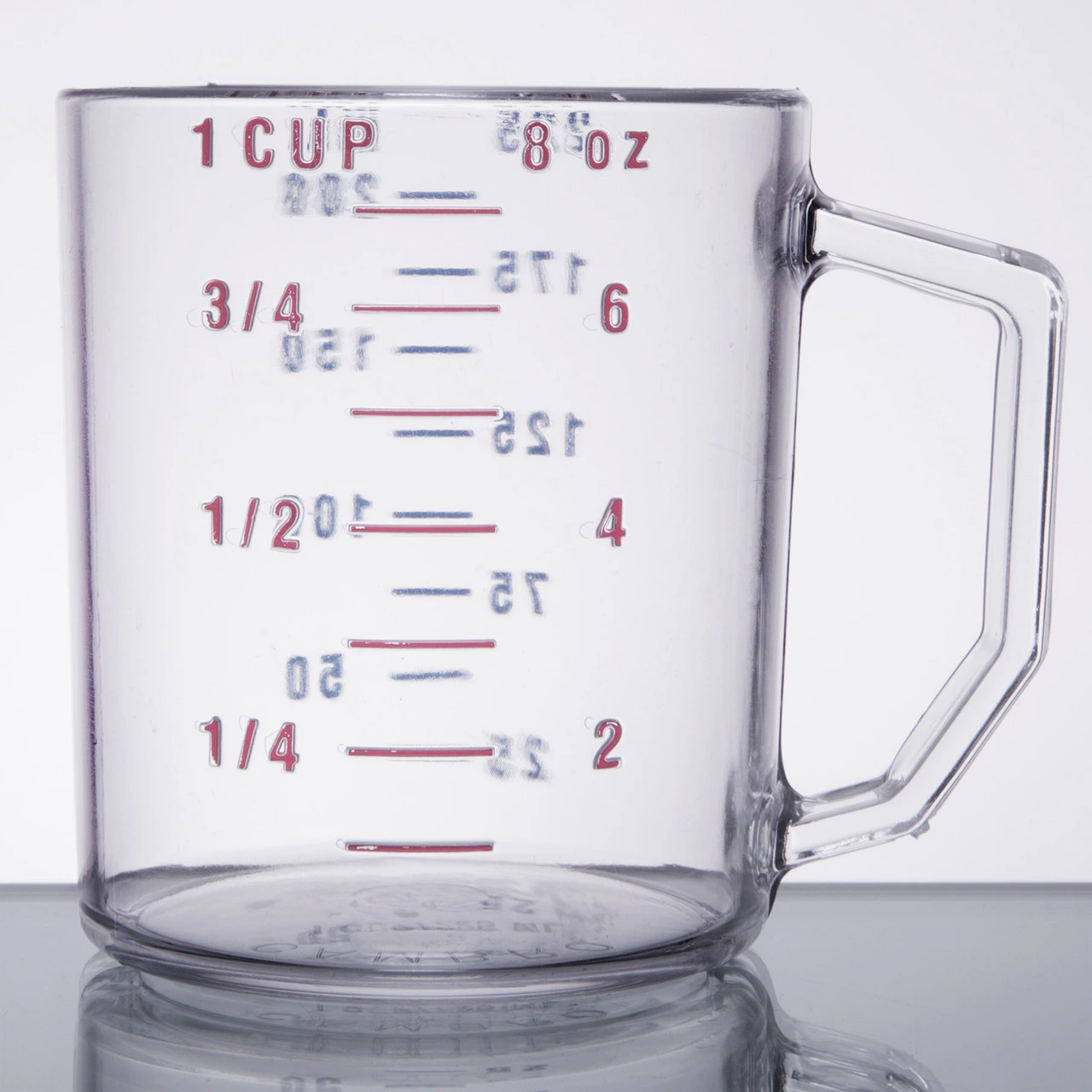 Cambro - .25QT (1 Cup) Clear CamWear Measuring Cup - 25MCCW135