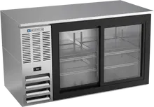 Beverage-Air - 58" Stainless Steel Back Bar Refrigerator w/ 2 Sliding Glass Doors - BB58HC-GS-S