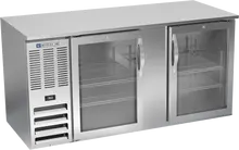 Beverage-Air - 68" Stainless Steel Back Bar w/ 2 Glass Swing Doors - BB68HC-G-S