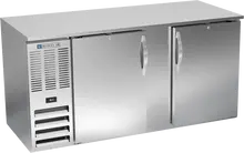 Beverage-Air - 68" Stainless Steel Back Bar Refrigerator w/ 2 Solid Swing Doors - BB68HC-S