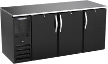 Beverage-Air - 72" Black Food Rated Back Bar Refrigerator w/ 3 Solid Swing Doors - BB72HC-F-B