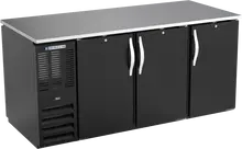 Beverage-Air - 72" Black Pass-Thru Back Bar Refrigerator w/ 6 Solid Swing Doors - BB72HC-PT-B