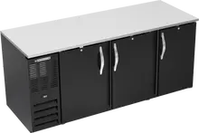 Beverage-Air - 78" Black Back Bar Refrigerator w/ 3 Solid Swing Doors - BB78HC-B