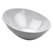 G.E.T - Arctic Mill 24 oz White Irregular Cascading Entree Bowl (12 Per Case) - B-792-AM-W