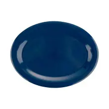 G.E.T - Texas Blue 12" x 9" x 0.9" Oval Platter (12 Per Case) - OP-120-TB