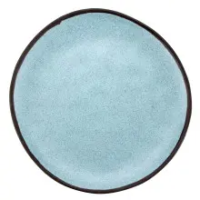 G.E.T - Pottery Market Matte 10.5" Speckled Grayish Blue Round Coupe Dinner Plate (12 Per Case) - CS-100-GBL