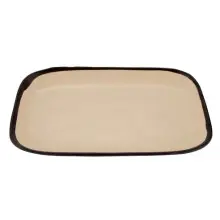 G.E.T - Pottery Market Matte 12" x 7.5" Manila Rectangular Dinner Plate (12 Per Case) - CS-1170-MA