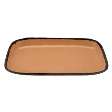 G.E.T - Pottery Market Matte 12" x 7.5" Speckled Taupe Rectangular Dinner Plate (12 Per Case) - CS-1170-TP