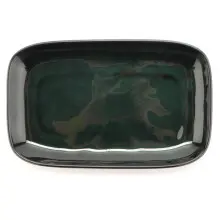 G.E.T - Cosmo 12" x 7.5" Green Irregular Rectangular Platter (12 Per Case) - CS-117-CSG