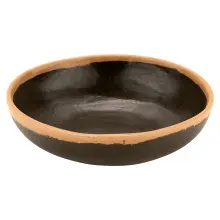 G.E.T - Pottery Market Glazed 14 oz Brown Salad Bowl (12 Per Case) - B-300-BR