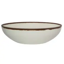 G.E.T - Pottery Market Glazed 5.5 Qt Cream Large Display Bowl (3 Per Case) - B-330-CRM