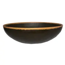 G.E.T - Pottery Market Glazed 10 Qt Brown Large Display Bowl (3 Per Case) - B-350-BR