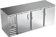 Beverage-Air - 78" Stainless Steel Food Rated Back Bar Refrigerator w/ 3 Solid Swing Doors - BB78HC-F-S