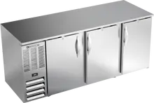 Beverage-Air - 78" Stainless Steel Back Bar w/ 3 Solid Swing Doors - BB78HC-S