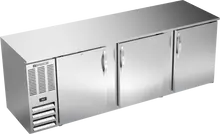 Beverage-Air - 94" Stainless Steel Back Bar w/ 3 Solid Swing Doors - BB94HC-S