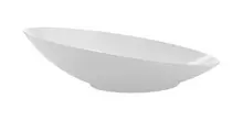 G.E.T - San Michele 80 oz White Oval Cascading Bowl (6 Per Case) - B-798-W