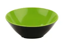 G.E.T - Brasilia 16 oz Black/Green Cascading Bowl (6 Per Case) - B-788-G/BK