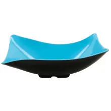 G.E.T - Brasilia 4 Qt Black/Blue Flare Bowl (3 Per Case) - ML-220-BL/BK