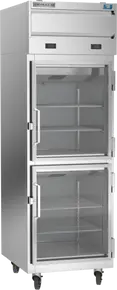 Beverage-Air - 26" Cross Temp Stainless Steel Refrigerator/Freezer w/ 2 Glass Swing Half Doors - CT12-12HC-1HG
