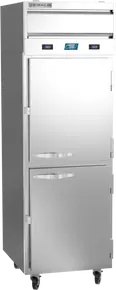 Beverage-Air - 26" Cross Temp Stainless Steel Refrigerator/Freezer w/ 2 Solid Swing Half Doors - CT12-12HC-1HS