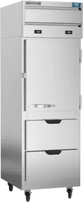 Beverage-Air - 26" Cross Temp Stainless Steel Refrigerator/Freezer w/ 1 Solid Swing Half Door & 2 Drawers - CT12-12HC-1HSD
