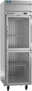 Beverage-Air - 26" Cross Temp Stainless Steel Refrigerator/Freezer w/ 2 Glass Swing Half Doors - CT1HC-1HG