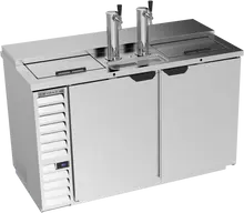 Beverage-Air - 59" Stainless Steel Two Tower Kegerator w/ Single Taps & Club Top - DD58HC-C-S