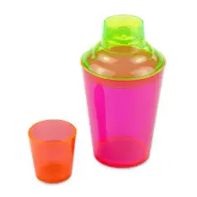 G.E.T - Specialty Drinkware 17.5 oz Neon SAN Plastic 3 Piece Shaker Set (24 Per Case) - SH-175-NEON