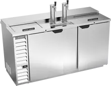 Beverage-Air - 68" Stainless Steel Two Tower Kegerator w/ Single Taps & Club Top - DD68HC-C-S