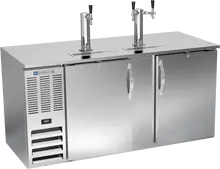 Beverage-Air - 68" Stainless Steel Two Tower Kegerator w/ Three Taps - DD68HC-S