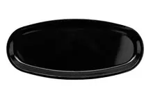 G.E.T - Sonoma 23.25" x 16.75" Black Oval Platter (6 Per Case) - OP-624-BK