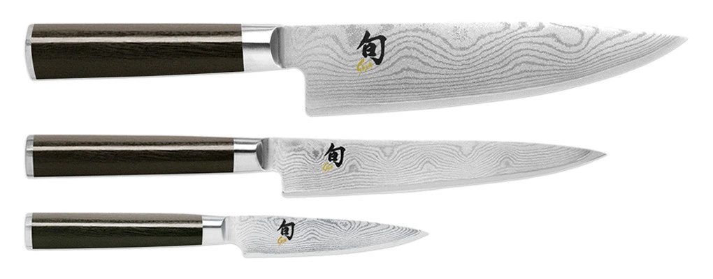 Shun - 3 Pc Classic Starter Set - 8" Chef's, 6" Utility, and 3.5" Paring Knife